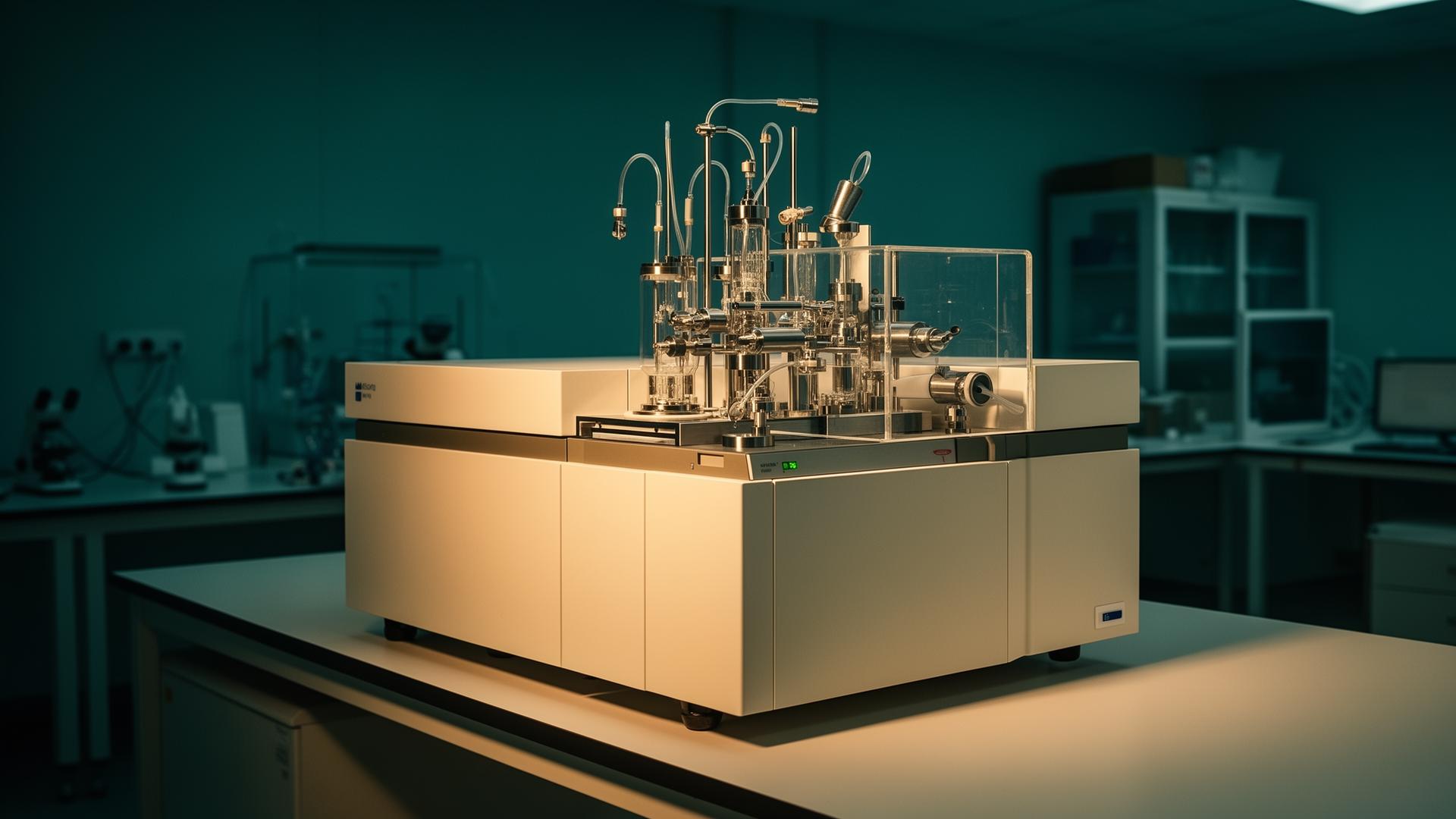 Refurbished analytical instrument in laboratory setting